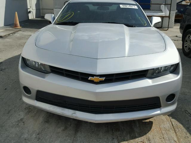 2G1FA1E36E9221351 - 2014 CHEVROLET CAMARO LS SILVER photo 9