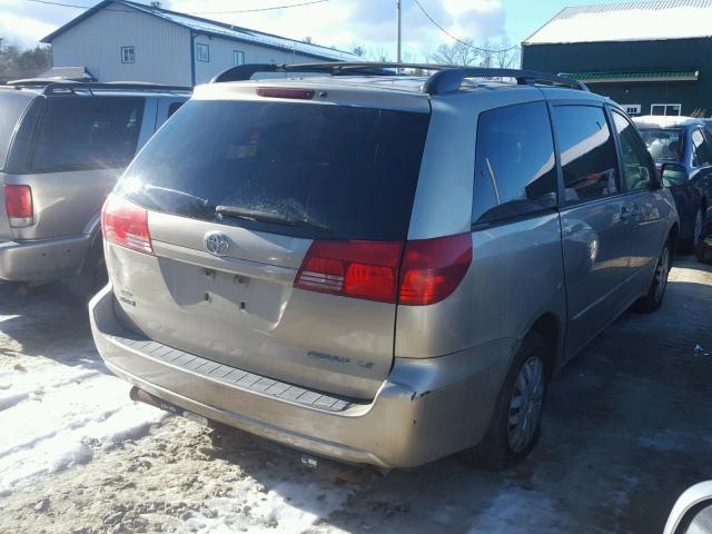 5TDZA23C94S012611 - 2004 TOYOTA SIENNA CE GOLD photo 4