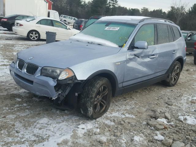 WBXPA93486WG91997 - 2006 BMW X3 3.0I BLUE photo 2