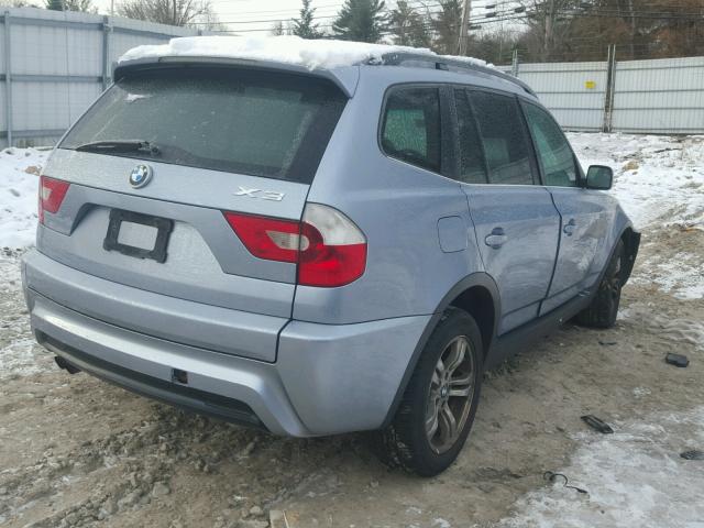 WBXPA93486WG91997 - 2006 BMW X3 3.0I BLUE photo 4