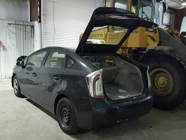 JTDKN3DU8C5493751 - 2012 TOYOTA PRIUS GRAY photo 3