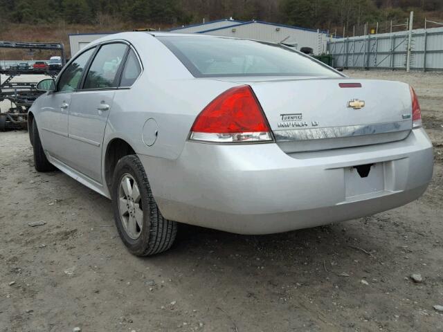 2G1WG5EK5B1210994 - 2011 CHEVROLET IMPALA LT SILVER photo 3