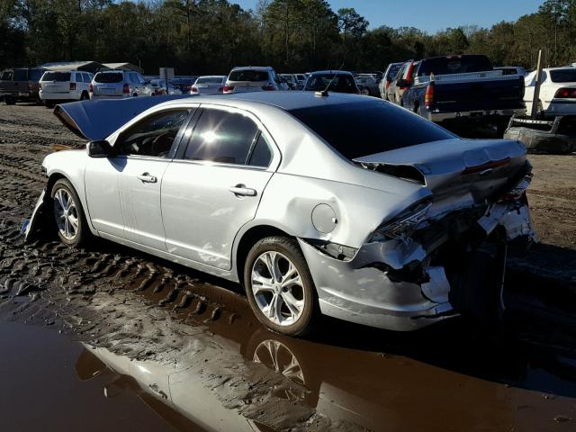 3FAHP0HA5CR203486 - 2012 FORD FUSION SE SILVER photo 3