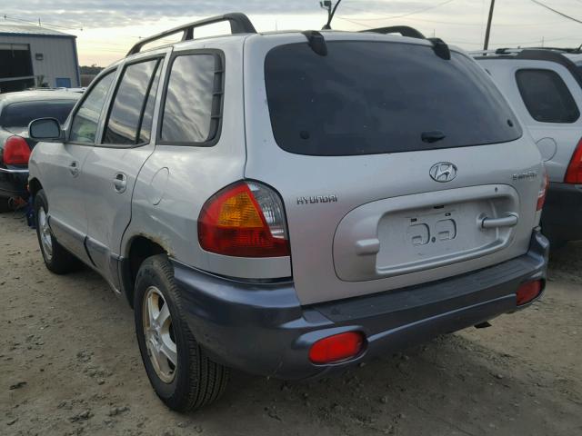 KM8SB12B74U786753 - 2004 HYUNDAI SANTA FE G SILVER photo 3