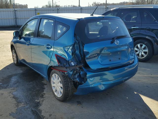 3N1CE2CP3EL427172 - 2014 NISSAN VERSA NOTE BLUE photo 3