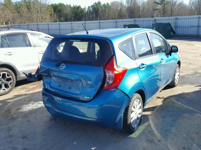 3N1CE2CP3EL427172 - 2014 NISSAN VERSA NOTE BLUE photo 4