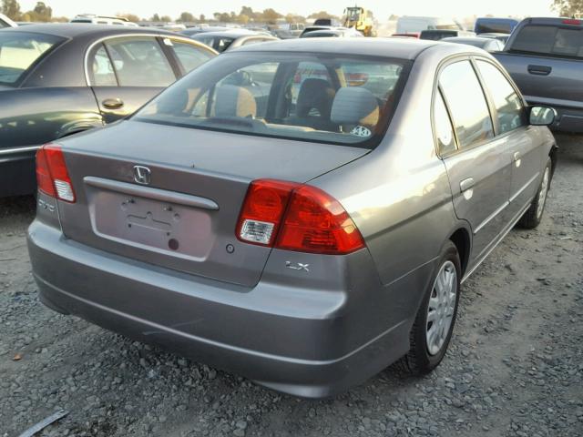 2HGES16544H623939 - 2004 HONDA CIVIC LX GRAY photo 4