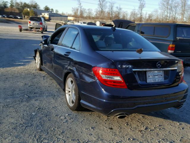 WDDGF8BB3CR209751 - 2012 MERCEDES-BENZ C 300 4MAT BLUE photo 3