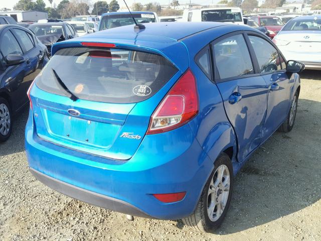 3FADP4EJ6EM151649 - 2014 FORD FIESTA SE BLUE photo 4