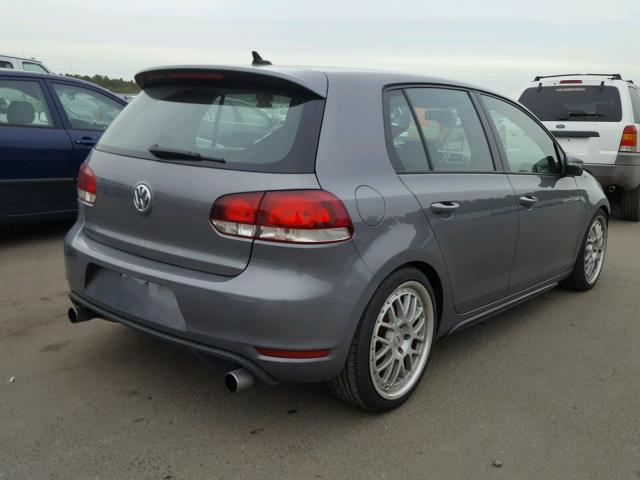 WVWGD7AJXDW039507 - 2013 VOLKSWAGEN GTI GRAY photo 4