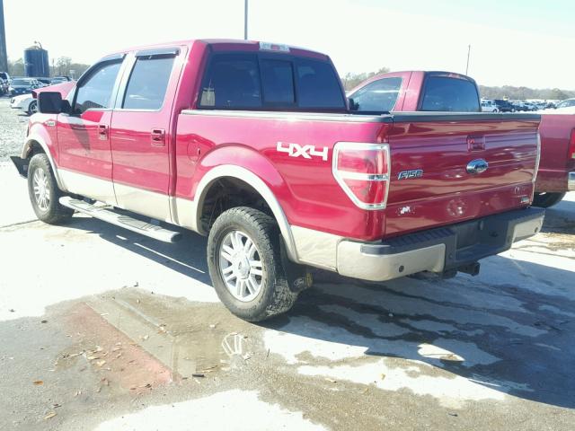 1FTFW1EV1AFA69832 - 2010 FORD F150 SUPER RED photo 3