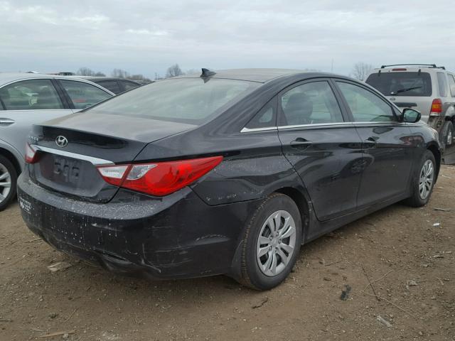 5NPEB4AC1CH426061 - 2012 HYUNDAI SONATA GLS BLACK photo 4