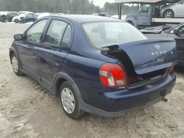 JTDBT123X25025426 - 2002 TOYOTA ECHO BLUE photo 3