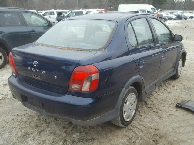 JTDBT123X25025426 - 2002 TOYOTA ECHO BLUE photo 4