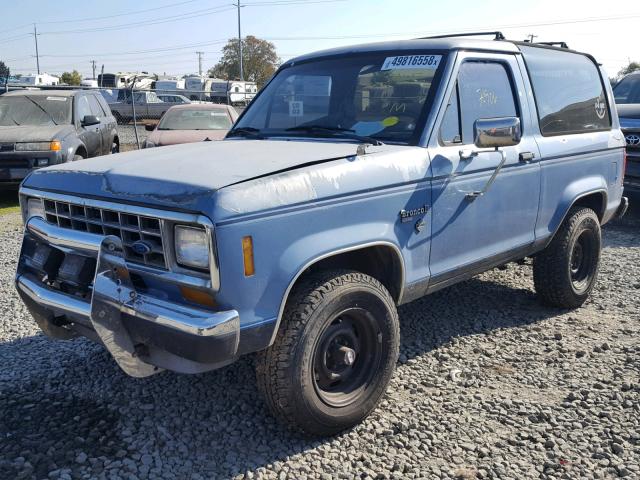 1FMCU14T4JUA39448 - 1988 FORD BRONCO II BLUE photo 2