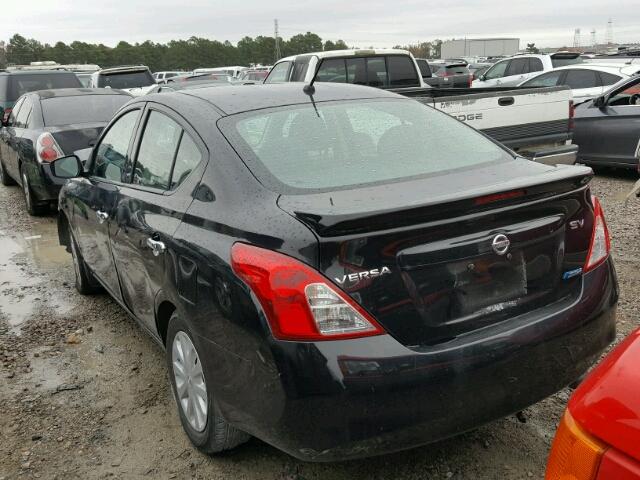 3N1CN7AP1FL813834 - 2015 NISSAN VERSA S BLACK photo 3