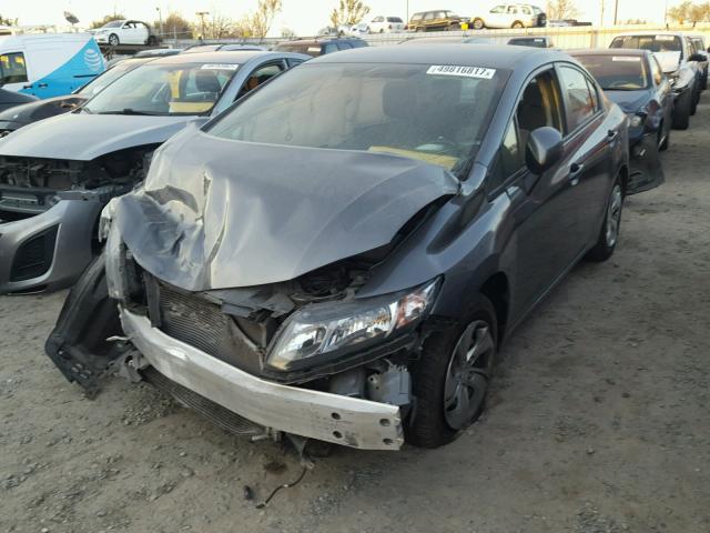 19XFB2F59DE225999 - 2013 HONDA CIVIC LX GRAY photo 2