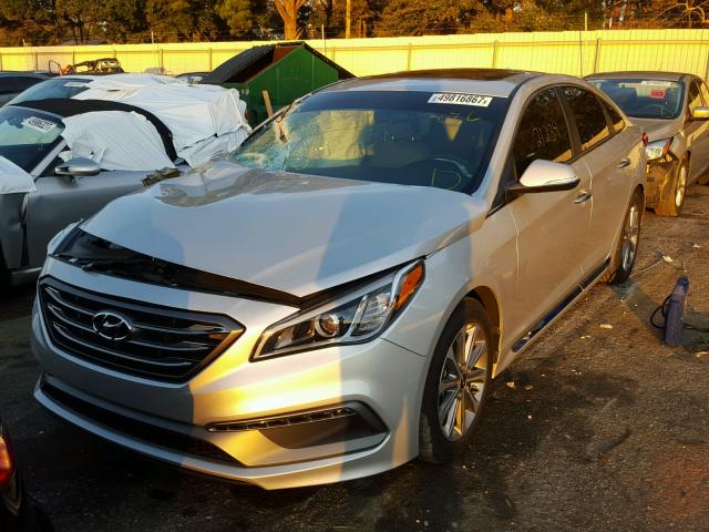 5NPE34AF4HH547732 - 2017 HYUNDAI SONATA SPO SILVER photo 2