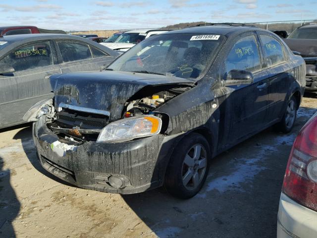 KL1TG56668B205363 - 2008 CHEVROLET AVEO LT BLACK photo 2