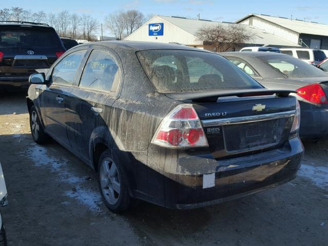 KL1TG56668B205363 - 2008 CHEVROLET AVEO LT BLACK photo 3