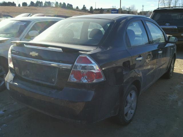 KL1TG56668B205363 - 2008 CHEVROLET AVEO LT BLACK photo 4