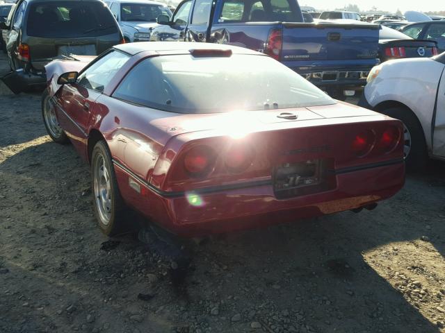 1G1YY2386L5115114 - 1990 CHEVROLET CORVETTE BURGUNDY photo 3