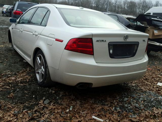 19UUA66225A043848 - 2005 ACURA TL WHITE photo 3