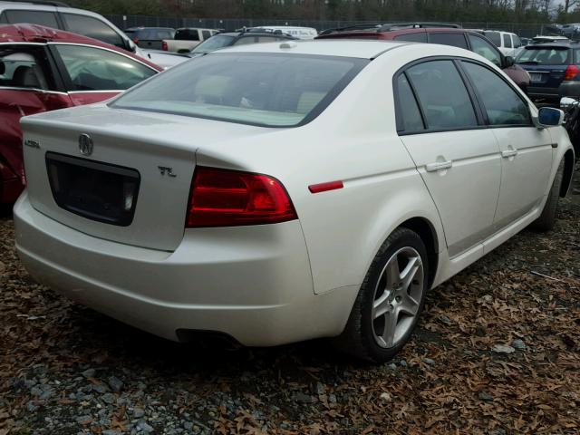 19UUA66225A043848 - 2005 ACURA TL WHITE photo 4