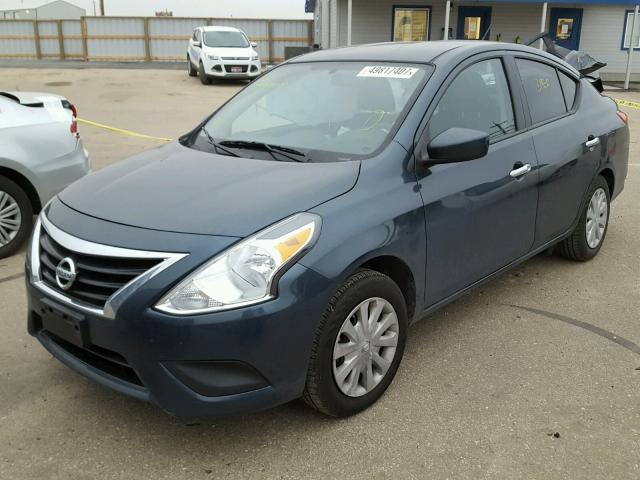 3N1CN7AP0FL955995 - 2015 NISSAN VERSA S BLUE photo 2