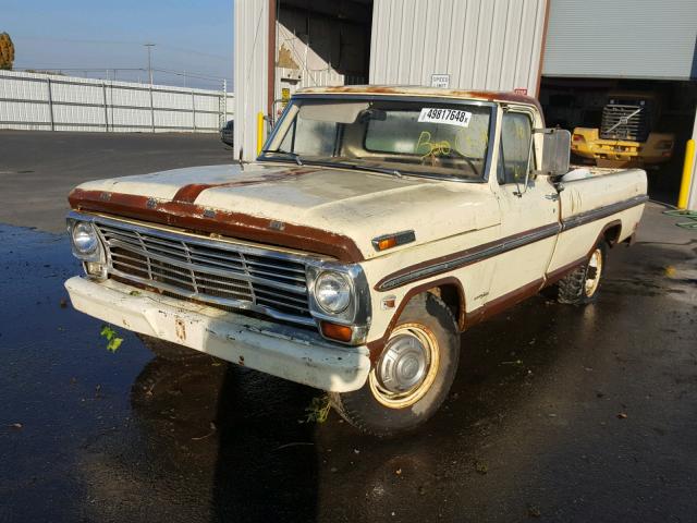 F25YLD70511 - 1968 FORD F250 WHITE photo 2