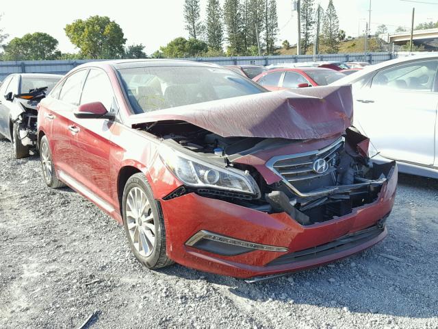 5NPE34AF4FH077800 - 2015 HYUNDAI SONATA SPO RED photo 1