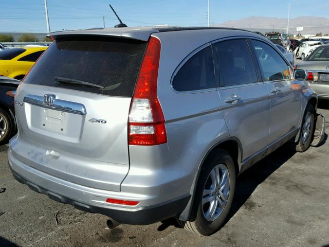 JHLRE4H78AC000803 - 2010 HONDA CR-V EXL GRAY photo 4