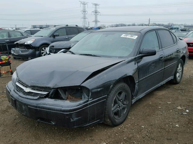 2G1WF52E959272454 - 2005 CHEVROLET IMPALA BLACK photo 2