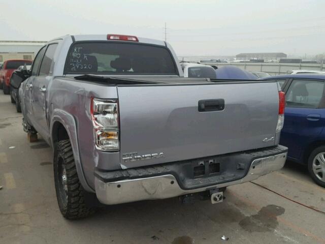 5TFHY5F10BX179112 - 2011 TOYOTA TUNDRA CRE SILVER photo 3