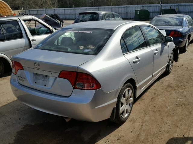 2HGFA16548H347839 - 2008 HONDA CIVIC LX SILVER photo 4