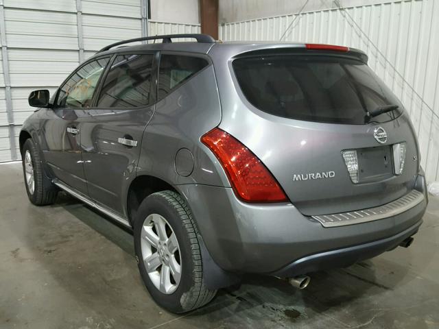 JN8AZ08T56W424079 - 2006 NISSAN MURANO SL GRAY photo 3