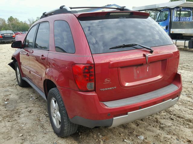 2CKDL63F766053346 - 2006 PONTIAC TORRENT RED photo 3