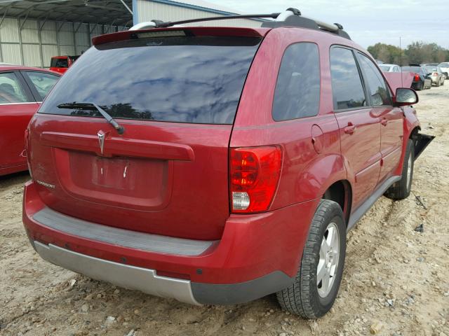 2CKDL63F766053346 - 2006 PONTIAC TORRENT RED photo 4