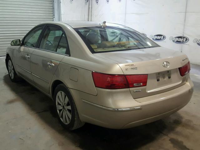 5NPEU46C19H450808 - 2009 HYUNDAI SONATA SE BEIGE photo 3