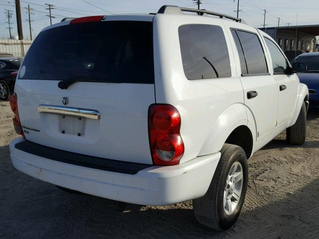 1D4HB48N55F501865 - 2005 DODGE DURANGO SL WHITE photo 4