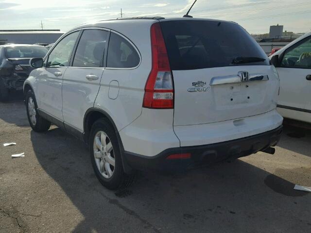 JHLRE48757C094714 - 2007 HONDA CR-V EXL WHITE photo 3