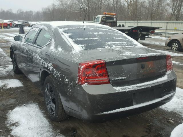 2B3KA43R68H161758 - 2008 DODGE CHARGER GRAY photo 3