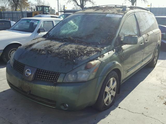 5N1BV28U34N306224 - 2004 NISSAN QUEST S GREEN photo 2