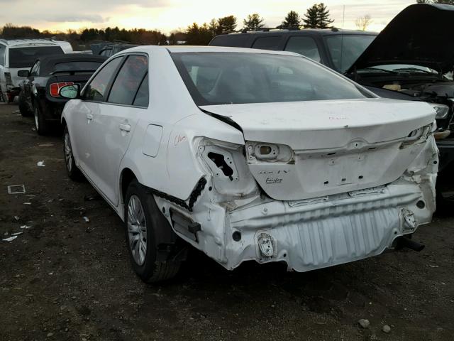 4T4BF1FK0DR307142 - 2013 TOYOTA CAMRY L WHITE photo 3