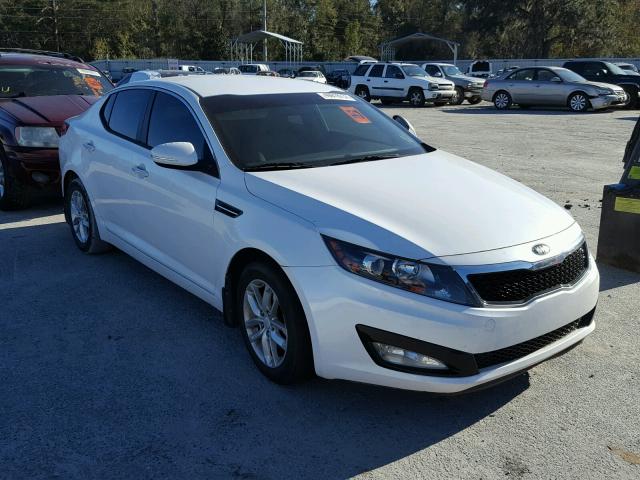 KNAGM4A74D5336424 - 2013 KIA OPTIMA LX WHITE photo 1