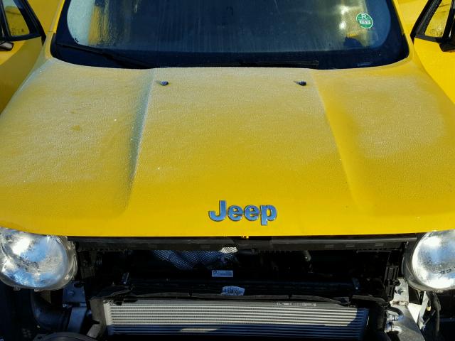 ZACCJAAT3GPE21630 - 2016 JEEP RENEGADE S YELLOW photo 7