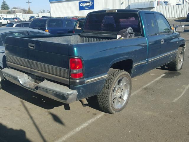 1B7HC13Y5VJ561023 - 1997 DODGE RAM 1500 GREEN photo 4