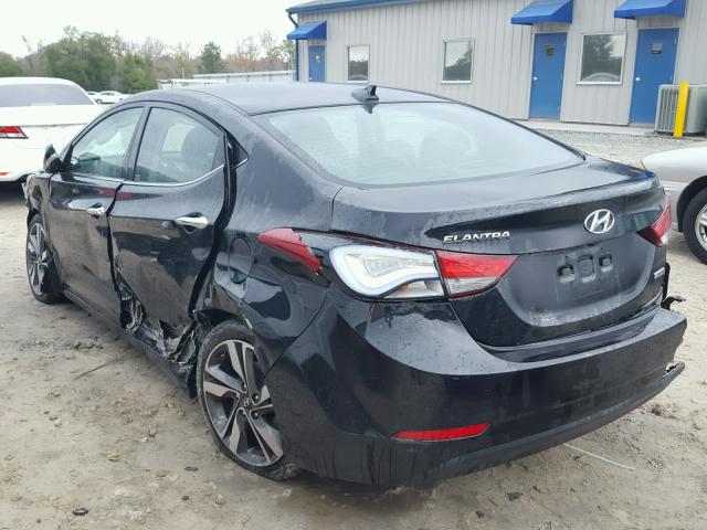 KMHDH4AE6EU076183 - 2014 HYUNDAI ELANTRA SE BLACK photo 3