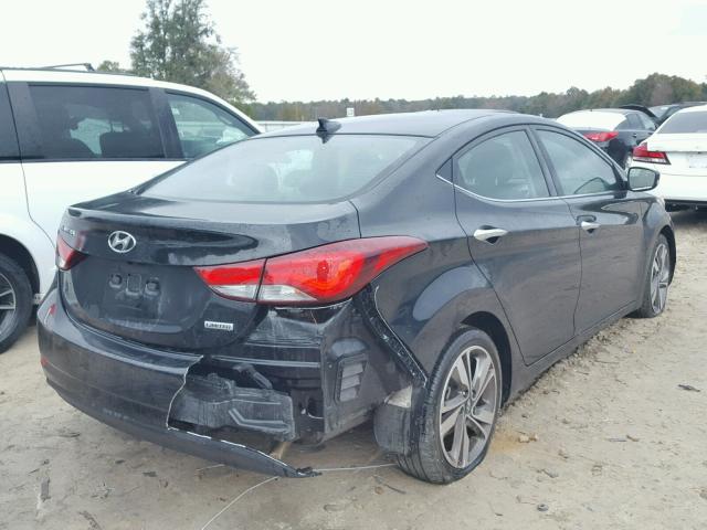 KMHDH4AE6EU076183 - 2014 HYUNDAI ELANTRA SE BLACK photo 4