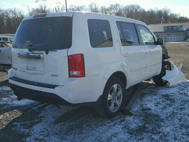 5FNYF4H46CB030755 - 2012 HONDA PILOT EX WHITE photo 4